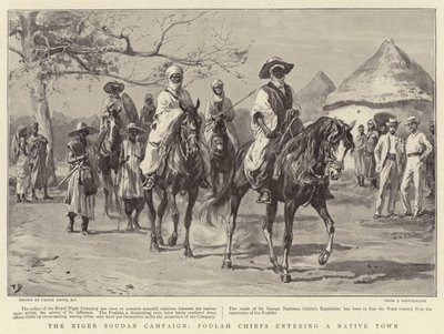 Kampania Niger Soudan, Foulah Chiefs wkraczający do rodzimego miasta autorstwa Frank Dadd